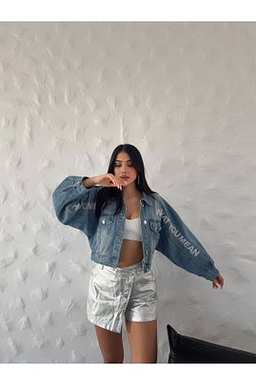 کت آبی زنانه اورسایز Ekim Store - کد 889227181