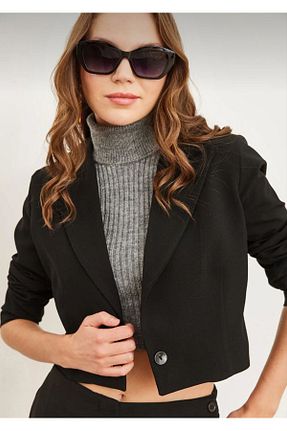 کت بلیزر مشکی زنانه پلی ویسکون sunfyre - کد 889214642