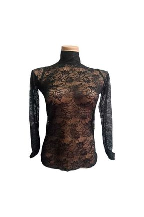 بلوز مشکی زنانه ساده ae giyim - کد 887680605