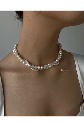 گردنبند مروارید سفید مروارید فرهنگی MYSENA - کد 889264809