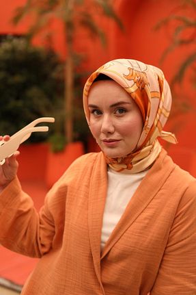 روسری آبی İpek Tivil SİLKHOMEE - کد 855332540