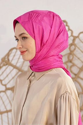 شال صورتی زنانه پلی استر Loryan - کد 889266954