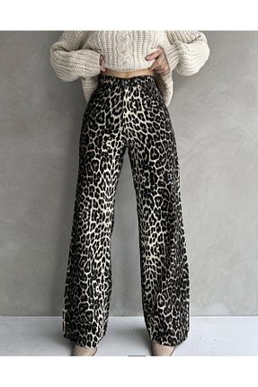 شلوار قهوه ای زنانه پاچه پهن Defile - کد 889264778