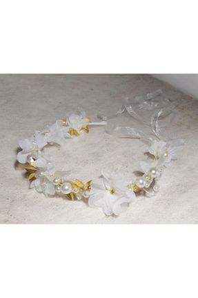 تاج سفید زنانه سنگ کریستال Eva Flore - کد 889263336