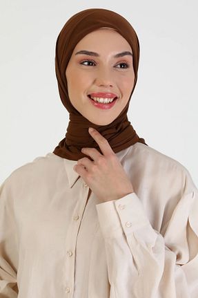 روسری قهوه ای پنبه ای HAREM SCARF - کد 889271660