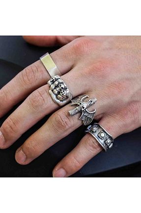انگشتر جواهر زنانه روکش نقره Atolyezone - کد 937406163