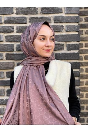 شال قهوه ای زنانه پلی استر Loryan - کد 889274439