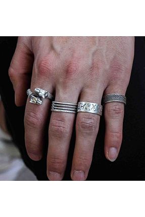 انگشتر جواهر زنانه روکش نقره Atolyezone - کد 937406122