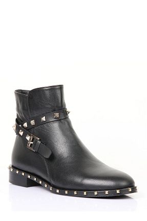 بوت / نیم بوت مشکی زنانه پاشنه تخت Nemesis Shoes - کد 889295315