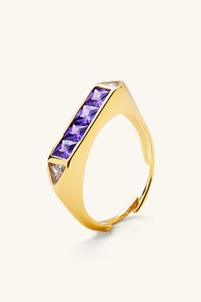 انگشتر نقره طلائی زنانه زیرکن Marie Claire - کد 889295596