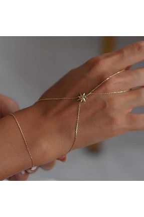 دستبند طلا زرد زنانه 14 عیار İzgi Kuyumculuk - کد 859979374