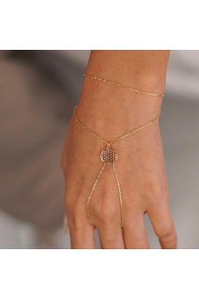 دستبند طلا زرد زنانه 14 عیار İzgi Kuyumculuk - کد 807627699