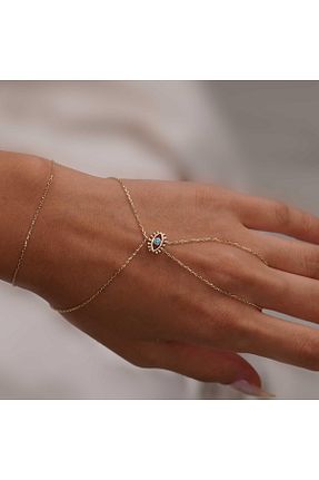 دستبند طلا زرد زنانه 14 عیار İzgi Kuyumculuk - کد 807627373