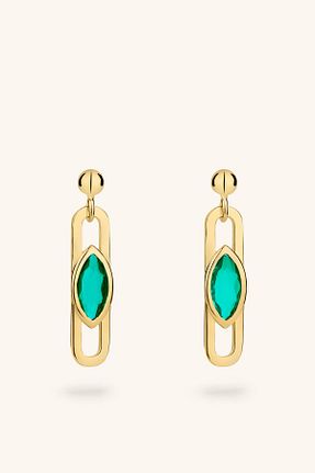 گوشواره نقره طلائی زنانه 925 عیار Marie Claire - کد 889311368