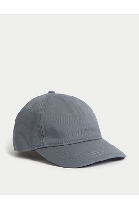 کلاه طوسی مردانه پنبه ای Marks & Spencer - کد 844085410