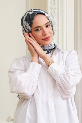 شال مشکی زنانه پنبه ای İpekhan - کد 449493018