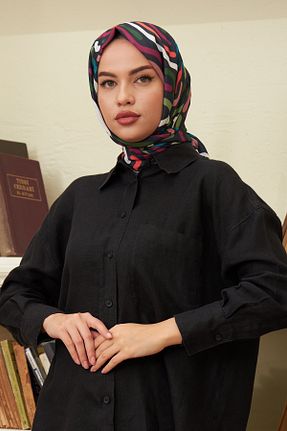 شال مشکی زنانه پنبه ای İpekhan - کد 446553403