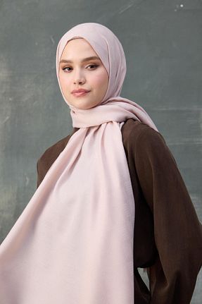 شال صورتی زنانه پنبه ای İpekhan - کد 889380001