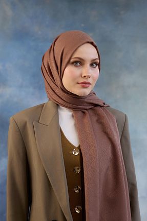 شال صورتی زنانه پنبه ای İpekhan - کد 889379830