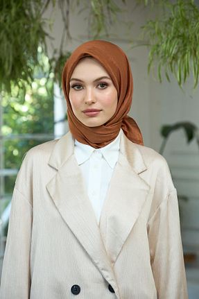 روسری قهوه ای İpek Vual İpekhan - کد 832686459