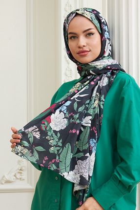 شال مشکی زنانه پنبه ای İpekhan - کد 449491706