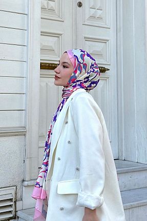 شال صورتی زنانه İpekhan - کد 772362395