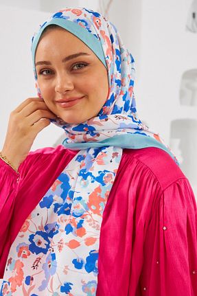 شال فیروزه ای زنانه İpekhan - کد 759002888