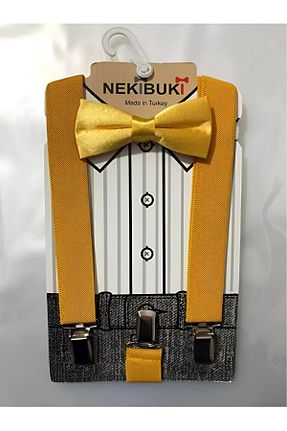 پاپیون زرد بچه گانه مخلوط پلی استر NEKİBUKİ - کد 889399031
