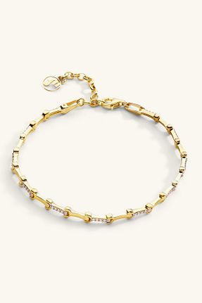 دستبند نقره طلائی زنانه 925 عیار Marie Claire - کد 889407307