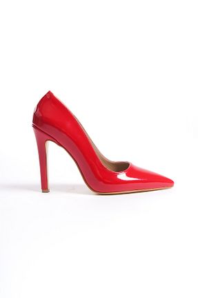 کفش پاشنه بلند کلاسیک قرمز زنانه ساتن Lİmar Shoes - کد 417299428