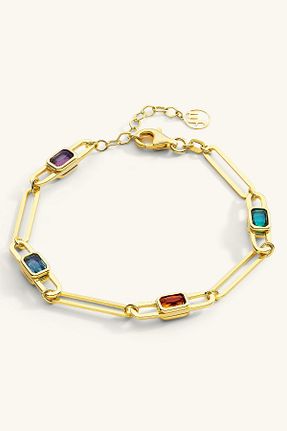 دستبند نقره طلائی زنانه 925 عیار Marie Claire - کد 889407765