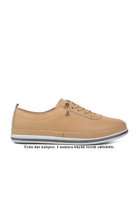 کفش کلاسیک بژ زنانه چرم خالص Voyager - کد 804784844