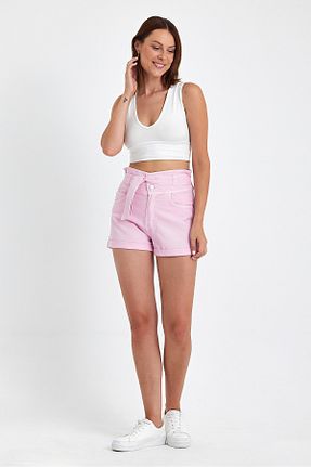 شلوارک و برمودا صورتی زنانه Skinny NEHİRGÜNEŞ - کد 889438137