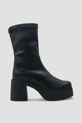 بوت / نیم بوت مشکی زنانه چرم خالص SAYL - کد 889481076