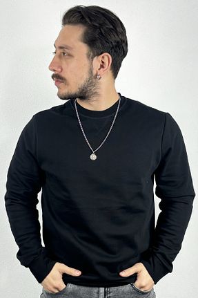 سوئیشرت مشکی مردانه ساده ARL - کد 890428042