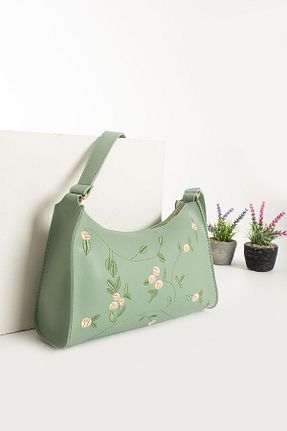 کیف دوشی سبز زنانه چرم مصنوعی Qulaccia - کد 889508711