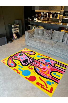 فرش رنگی قابل شستشو Rugs Modern Halı - کد 889533892