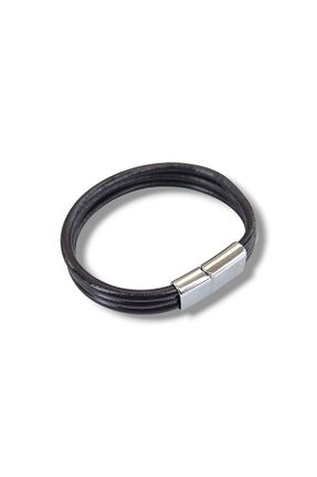 دستبند جواهر قهوه ای مردانه چرم Osha Aksesuar - کد 889550535