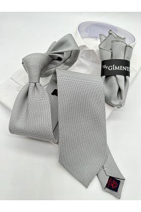 کراوات طوسی مردانه پلی استر Gutiero - کد 889550892
