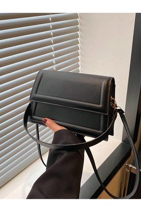 کیف دوشی مشکی زنانه چرم مصنوعی ESTUTE - کد 889539225