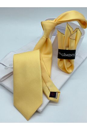 کراوات زرد مردانه پلی استر Gutiero - کد 889540327