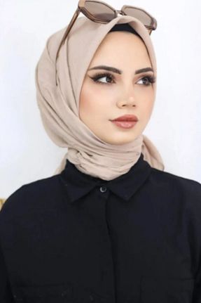 روسری طوسی پنبه ای Melodi Scarf - کد 889565205