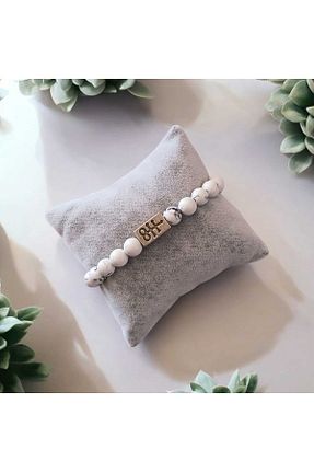 دستبند جواهر سفید زنانه سنگ طبیعی devritarz - کد 889559500