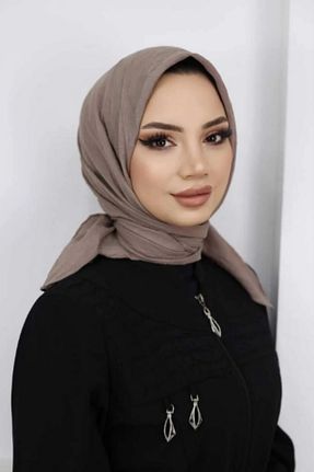 روسری قهوه ای پنبه ای Melodi Scarf - کد 889565228