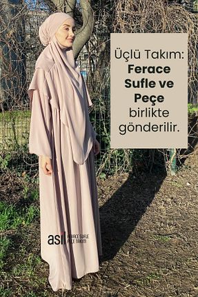 کلاه و ابایا بژ زنانه پنبه ای ASİLNUR - کد 889568269