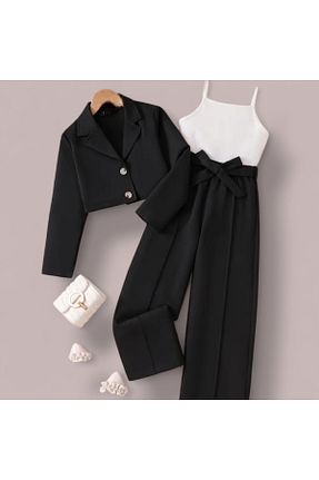 ست بالاتنه و پائین تنه مشکی بچه گانه بافتنی shop - کد 890289990