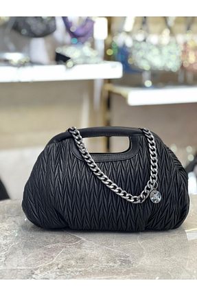 کیف دوشی مشکی زنانه چرم مصنوعی OUEEN ELİZABETH - کد 889597623