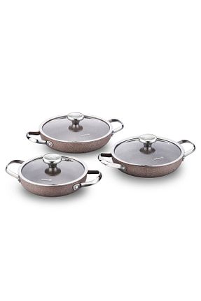 ماهیتابه بژ زیره نچسب KORKMAZ - کد 889607032