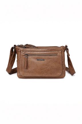 کیف پستچی قهوه ای زنانه چرم مصنوعی Getcho - کد 889619808