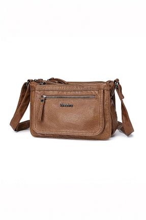 کیف پستچی قهوه ای زنانه چرم مصنوعی Getcho - کد 889619808